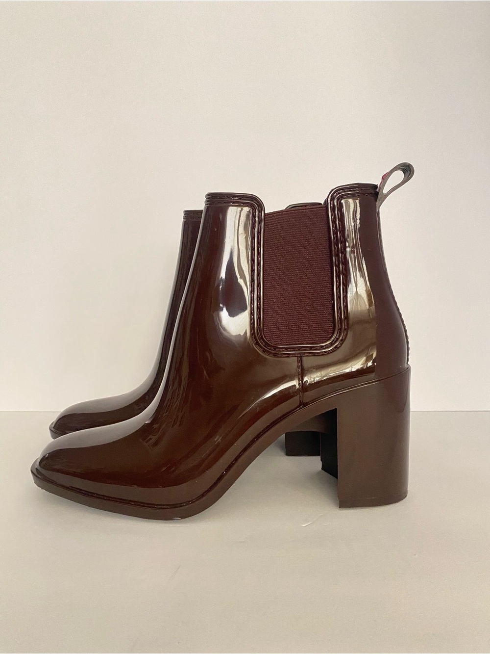 Jeffrey Campbell Hurricane2 Brown Patent Chelsea Boots Sz 8 - Picture 2 of 9